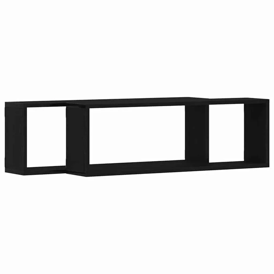 Étagères Murales avec étagère 2 pcs Chêne noir 80 x 15 x 26 cm - 5