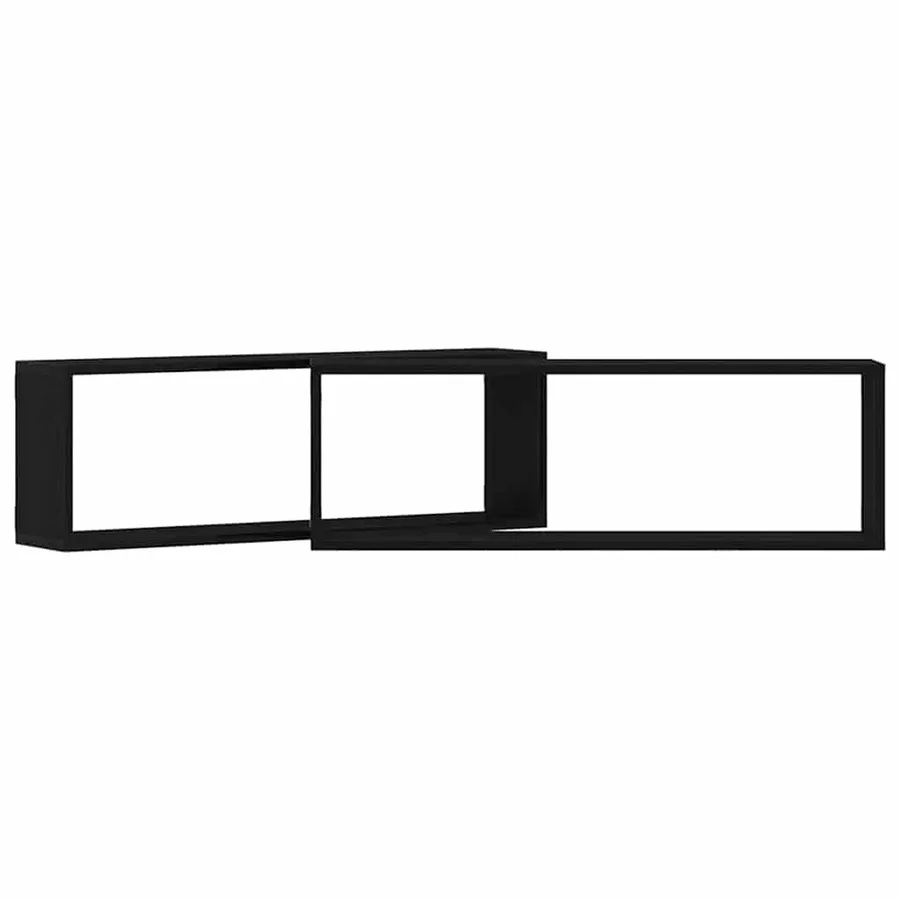 Étagères Murales avec étagère 2 pcs Chêne noir 80 x 15 x 26 cm - 6