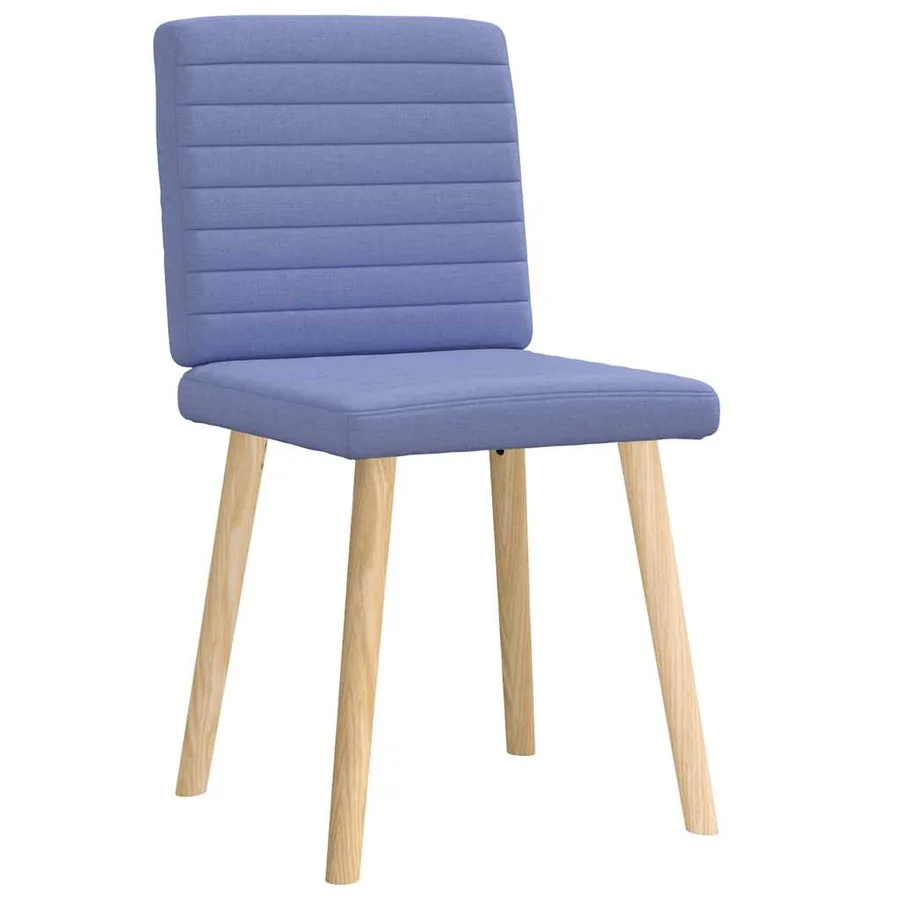 Chaises à manger lot de 2 bleu jean tissu - 3