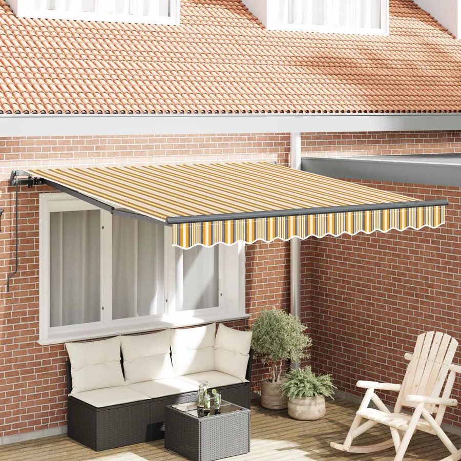 Auvent rétractable Multicolore 350 x 250 cm