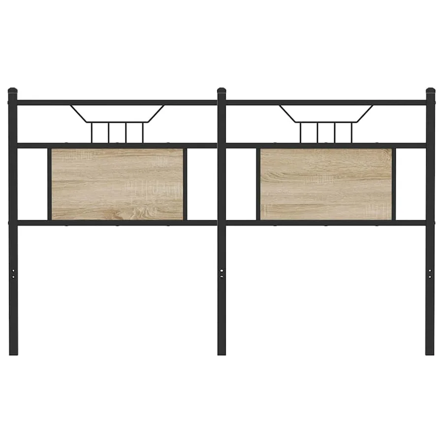 Tête de lit de remplacement chêne sonoma 137 cm bois d'ingénierie et acier - 4