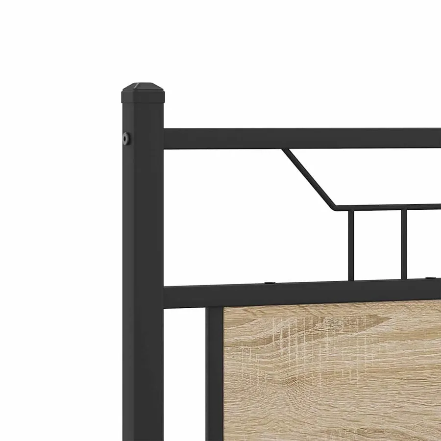 Tête de lit de remplacement chêne sonoma 137 cm bois d'ingénierie et acier - 7