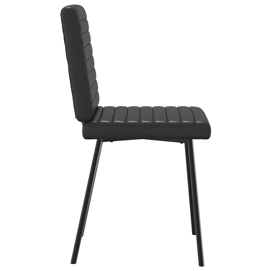 Chaises à manger lot de 2 noir similicuir - 5