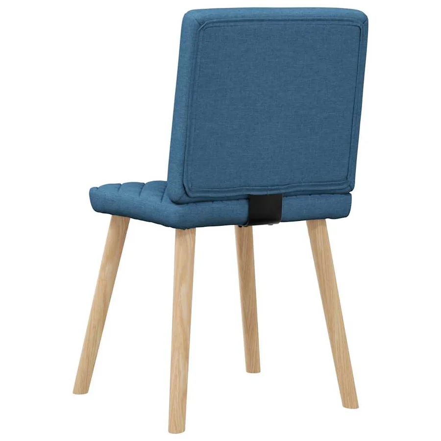 Chaises à manger lot de 4 bleu tissu - 6