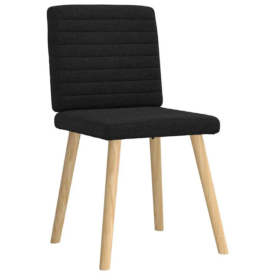 Chaises à manger lot de 4 noir tissu - 3
