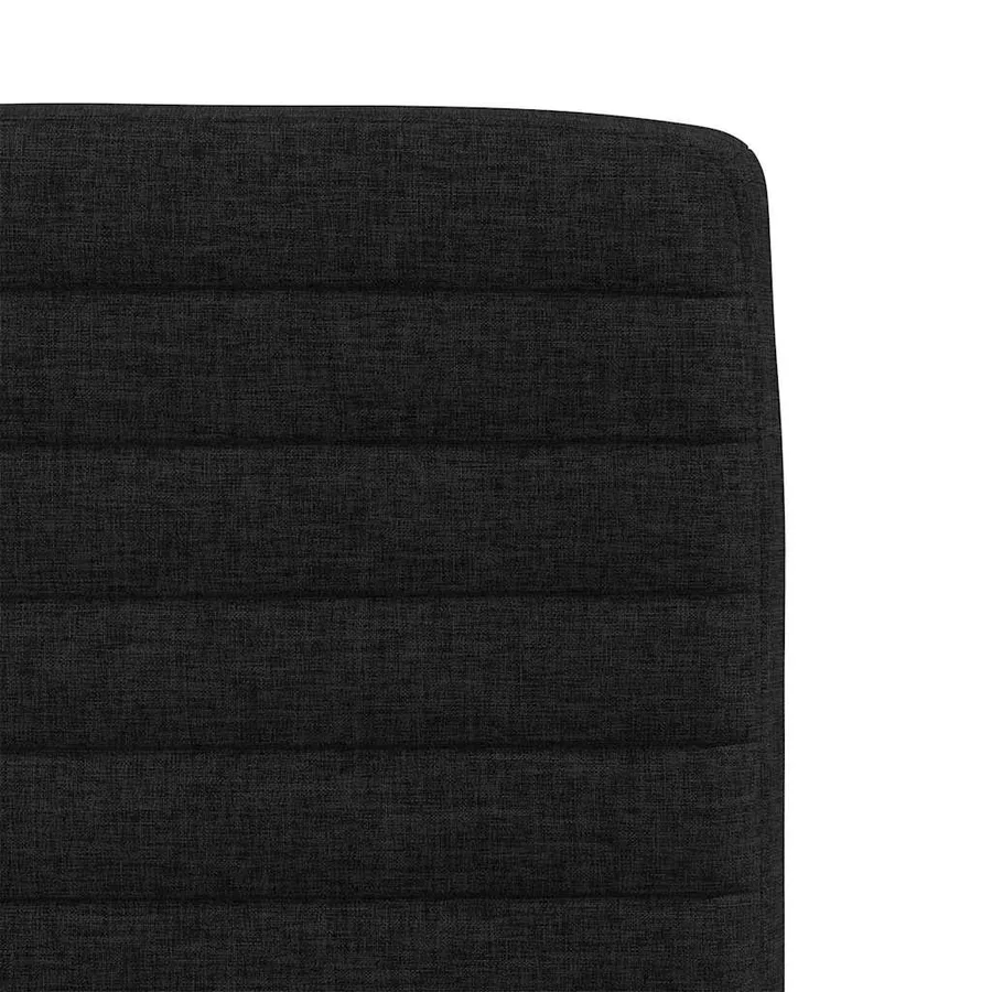 Chaises à manger lot de 4 noir tissu - 7