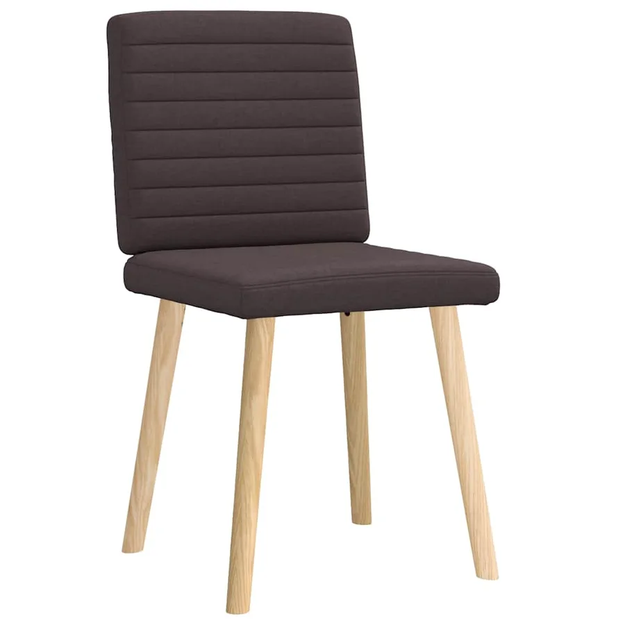 Chaises à manger lot de 2 marron foncé tissu - 3