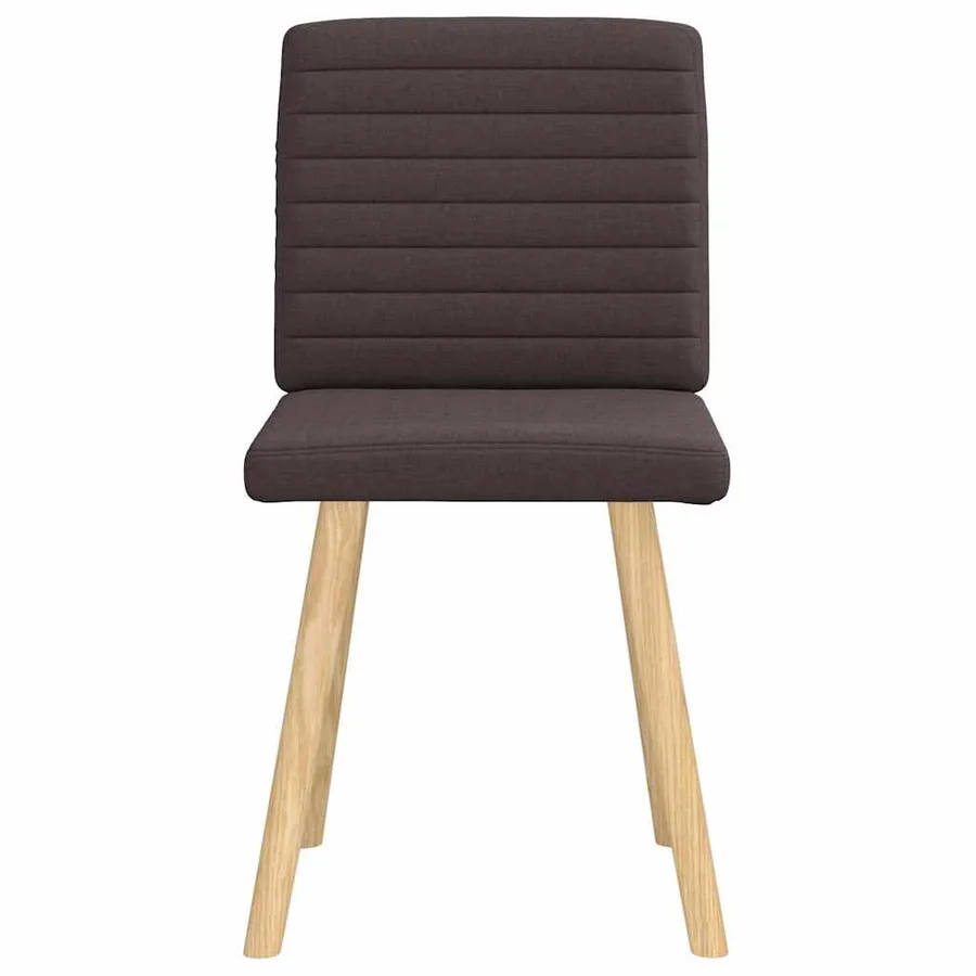 Chaises à manger lot de 2 marron foncé tissu - 4