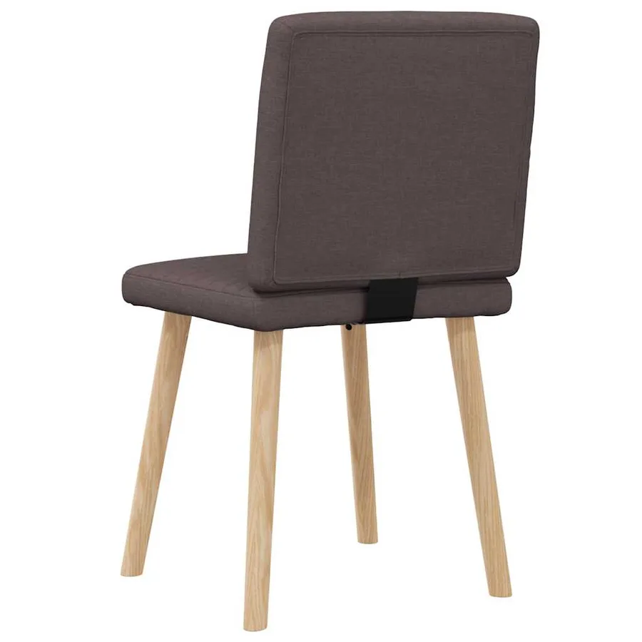 Chaises à manger lot de 2 marron foncé tissu - 6