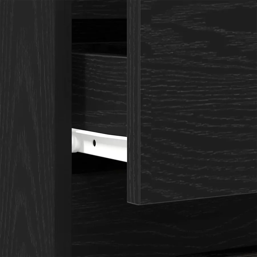 Cabinet de chevet avec tiroir 2 pcs Chêne noir 40 x 35 x 50 cm - 10