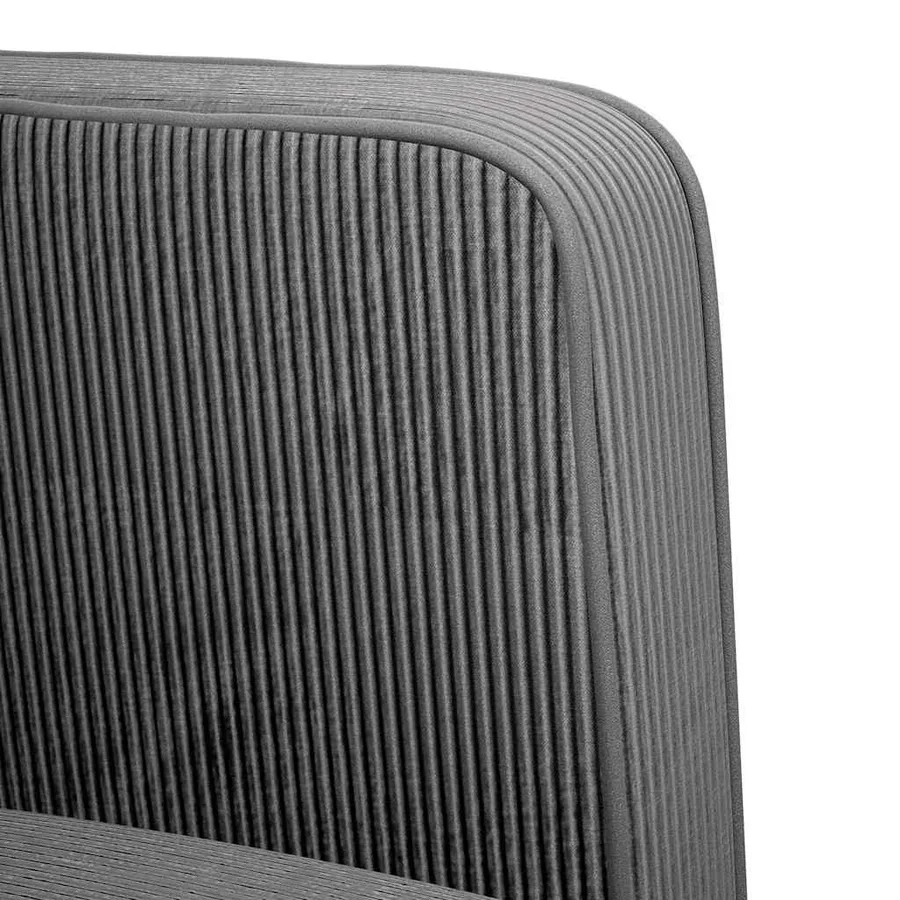 Canapé-chaise accoudoirs gris foncé 54 cm tissu velours côtelé - 6