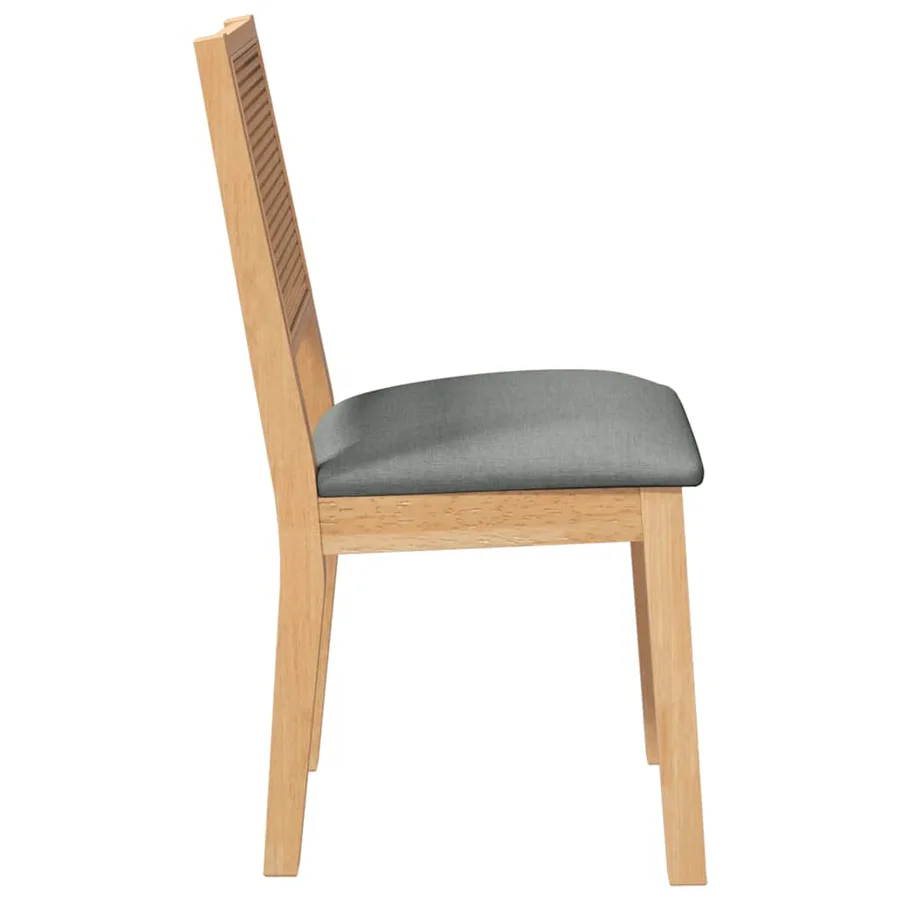 Chaises à manger coussins 2 pcs bois massif caoutchouc - 6