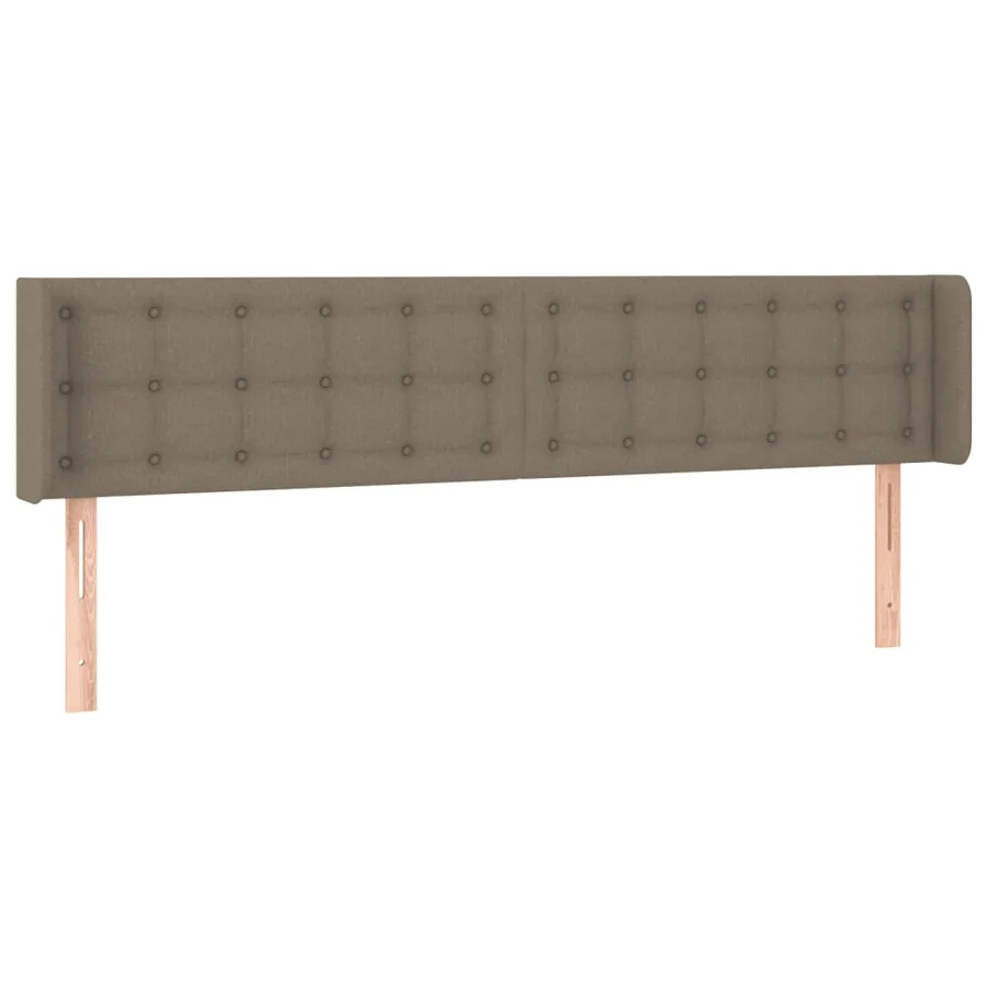 Tête de lit à LED Taupe 203x16x78/88 cm Tissu - 3