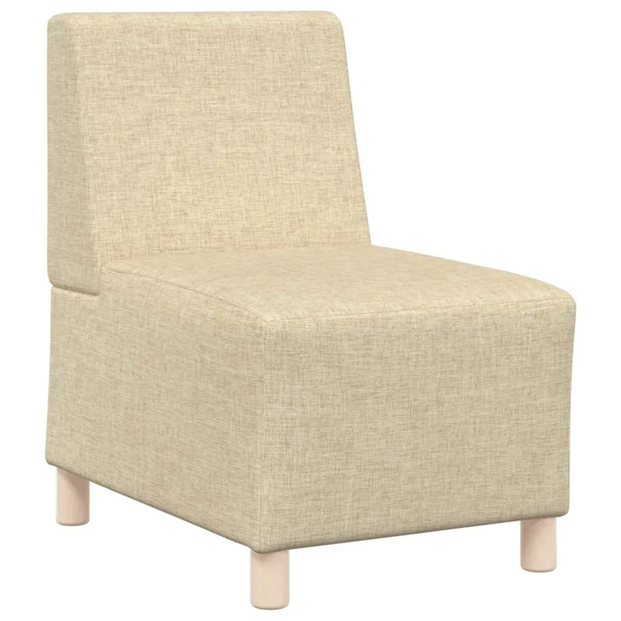 Canapé modulaire sans accoudoirs Crème 55 cm Tissu - 2