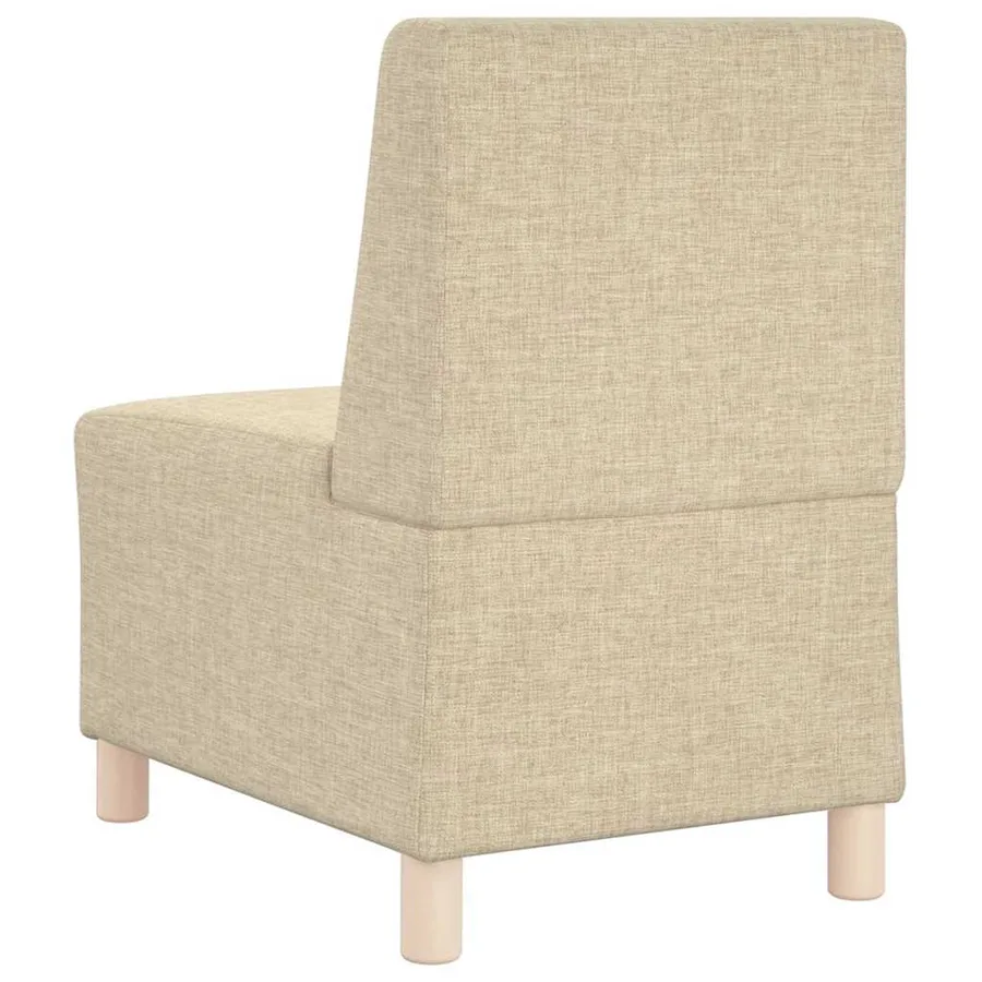 Canapé modulaire sans accoudoirs Crème 55 cm Tissu - 5