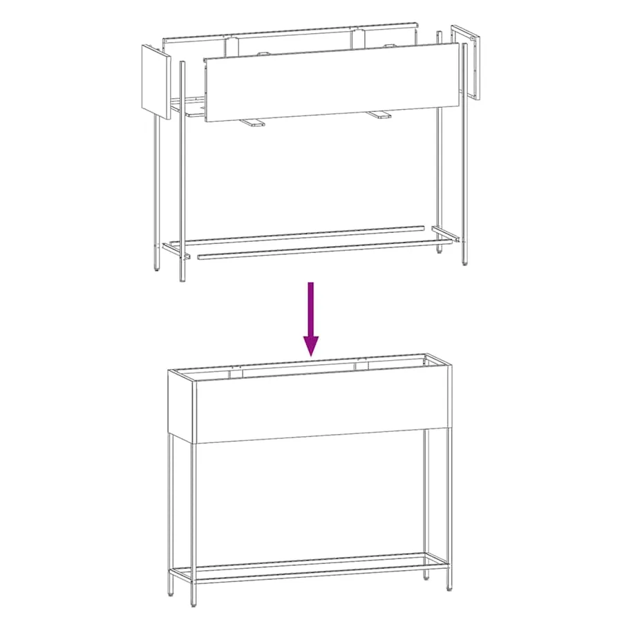 Bac de jardin surélevé Anthracite 100 x 26 x 82 cm Acier - 8