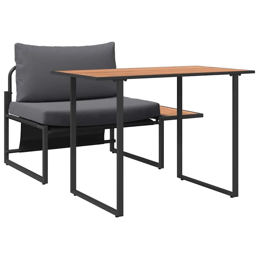 Mobilier de Patio en Acier 2 pcs Anthracite Acier - 2