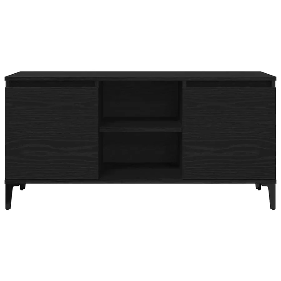 Meuble TV Chêne noir 102 x 35 x 50 cm Bois d'ingénierie - 6