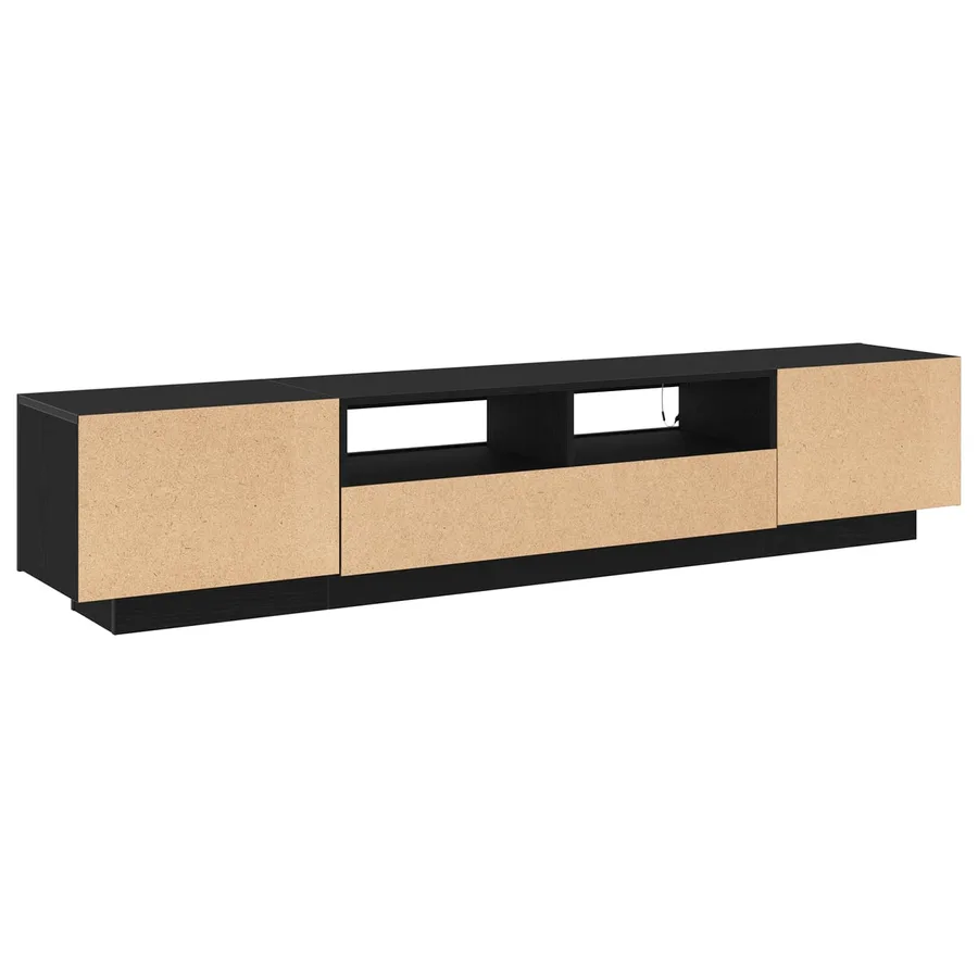 Ensemble meuble TV Montage mural 2 pcs Noir 200 x 35 x 40 cm - 8