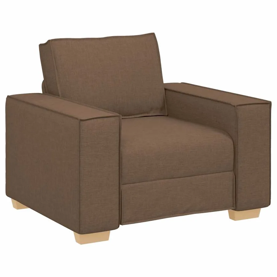 Canapé Fauteuil Marron 100x78x84 cm Tissu - 2