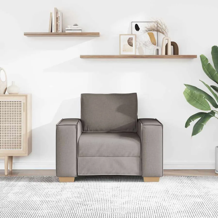 Canapé-chaise Taupe 100x78x84 cm Tissu - 3