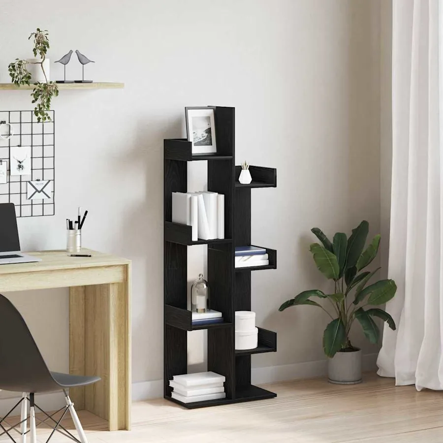 Bibliothèque Chêne noir 48 x 25,5 x 140 cm Bois d'ingénierie