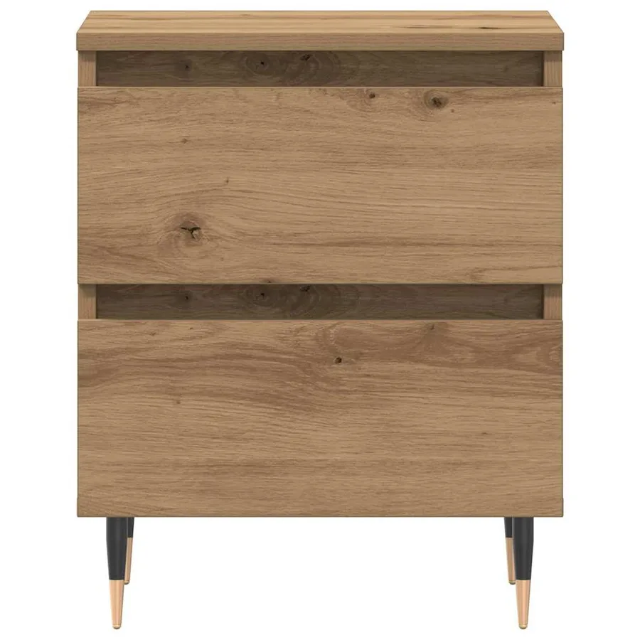 Cabinet de chevet 2 pc Chêne artisanal 40 x 35 x 50 cm - 6