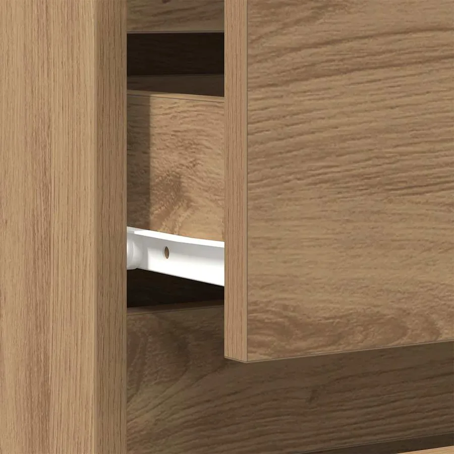Cabinet de chevet 2 pc Chêne artisanal 40 x 35 x 50 cm - 8