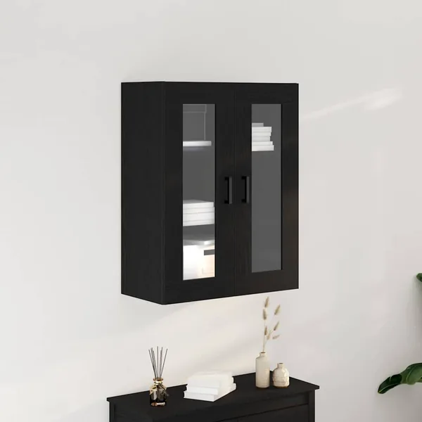 Meuble mural Chêne noir 69,5 x 34 x 90 cm Bois d'ingénierie