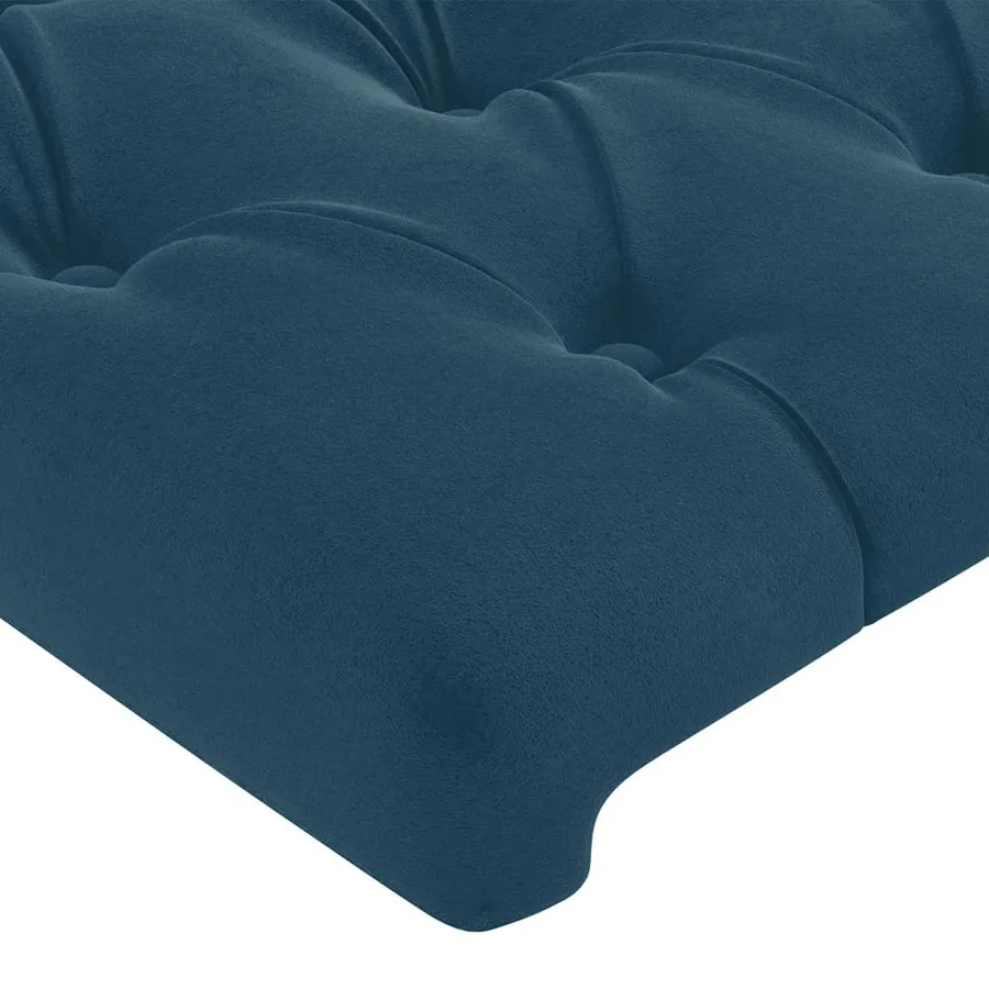 Tête de lit à LED Bleu foncé 203x16x78/88 cm Velours - 5