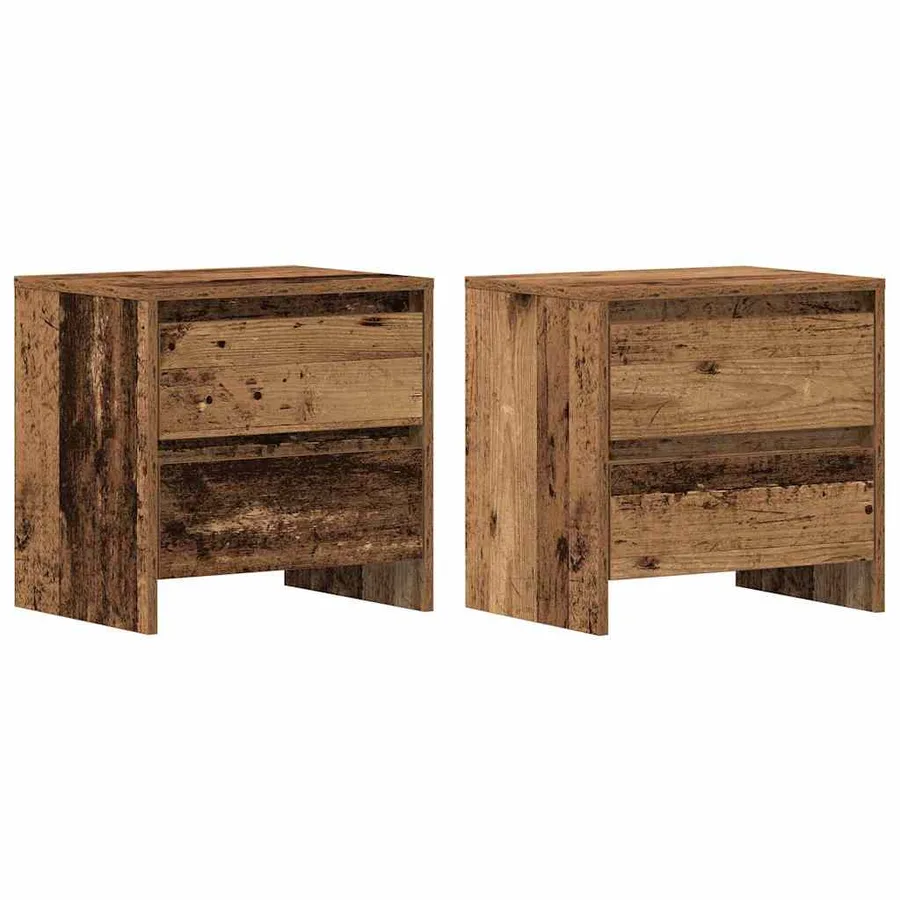 Cabinet de chevet 2 pcs Bois ancien 45 x 34 x 44,5 cm - 2