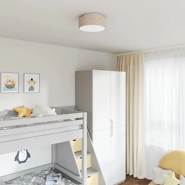 Lampe de plafond Taupe 30 x 30 x 13,5 cm tissu