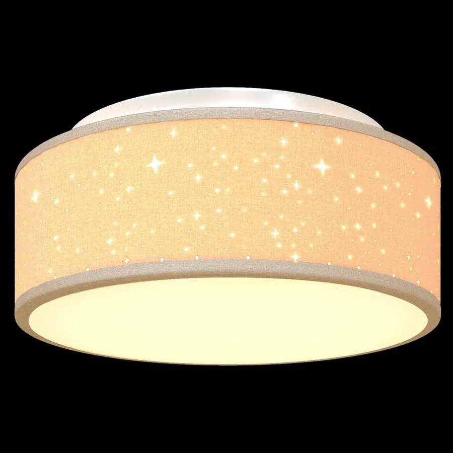 Lampe de plafond Taupe 30 x 30 x 13,5 cm tissu - 11