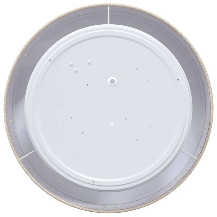 Lampe de plafond Taupe 30 x 30 x 13,5 cm tissu - 6