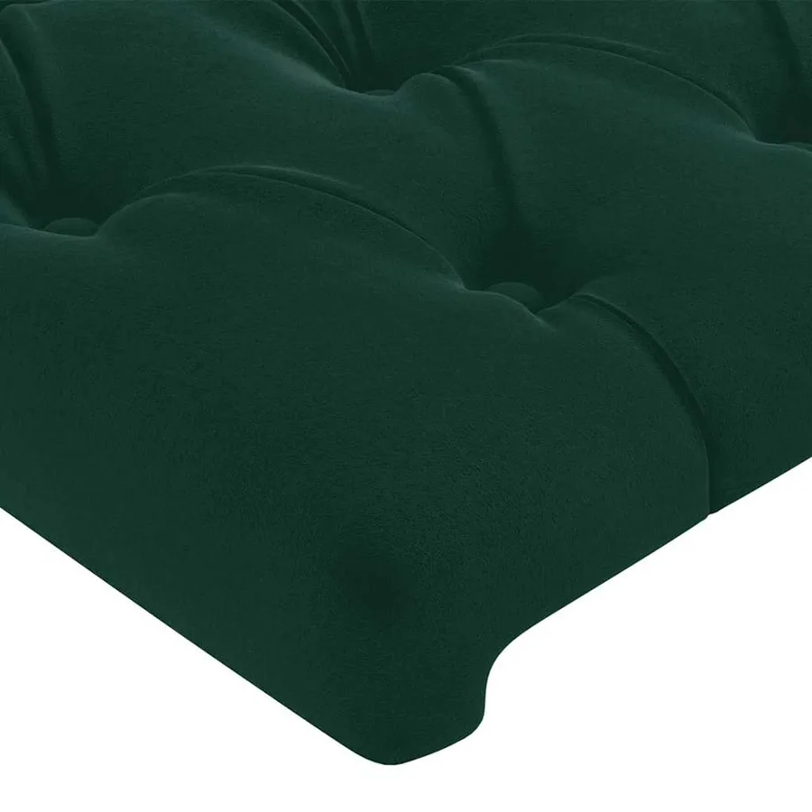 Tête de lit à LED Vert foncé 147x16x78/88 cm Velours - 5