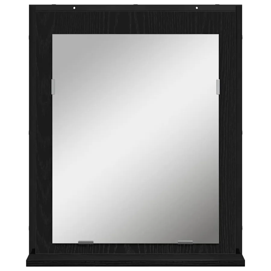 Ensemble de mobilier de salle de bain avec étagère 4 pcs Noir - 11