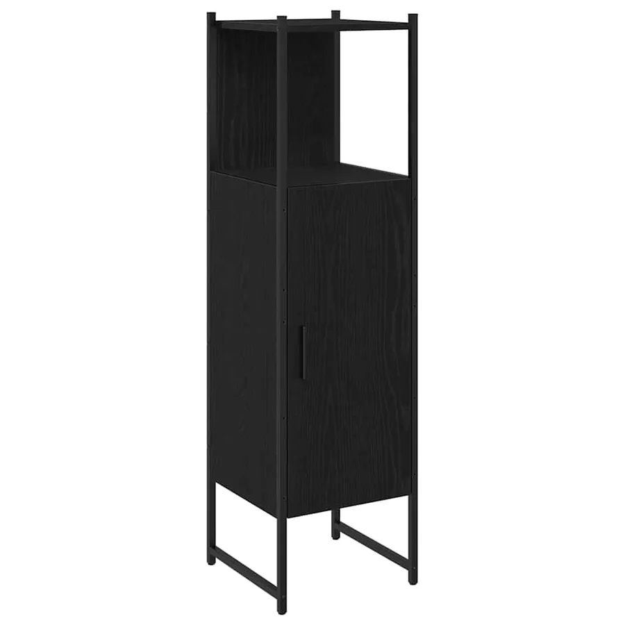 Ensemble de mobilier de salle de bain avec étagère 4 pcs Noir - 5