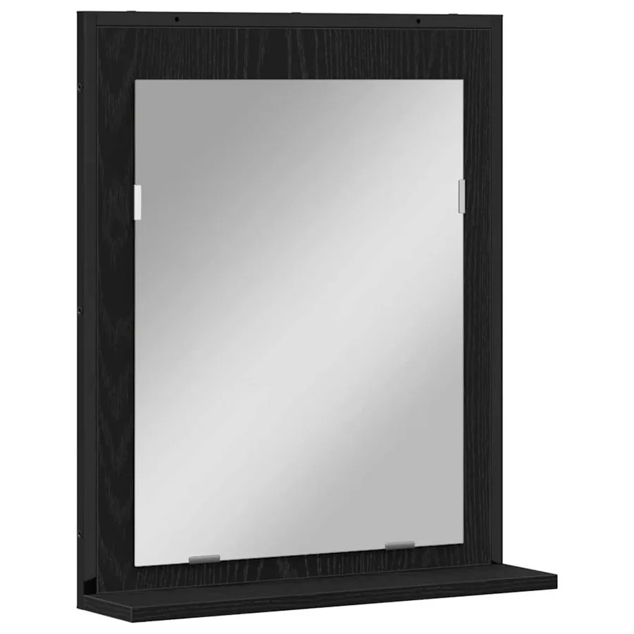 Ensemble de mobilier de salle de bain avec étagère 4 pcs Noir - 7