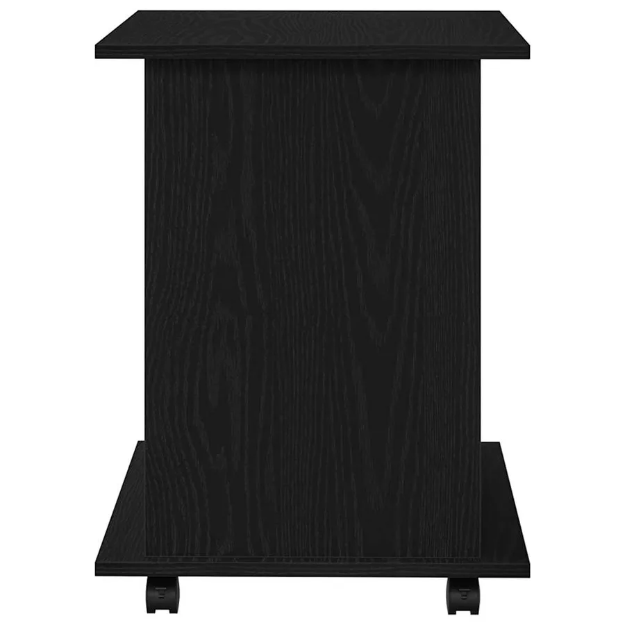 Cabinet roulant Chêne noir 60 x 45 x 55 cm Bois d'ingénierie - 7