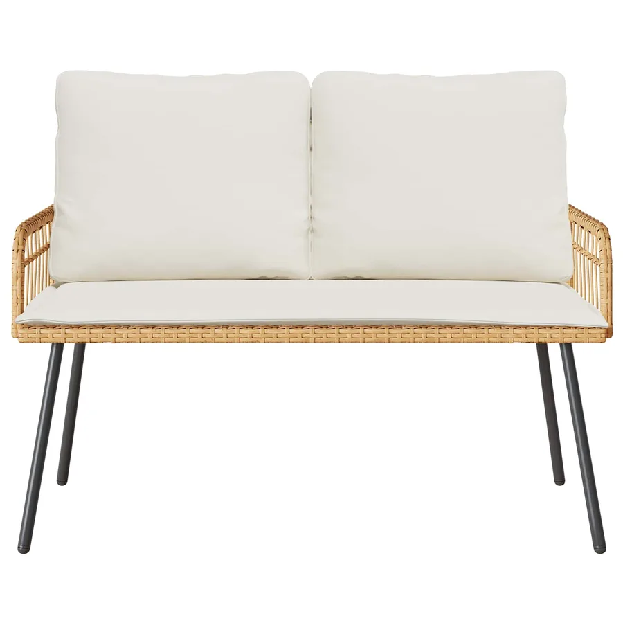 Banc de jardin avec coussin Nature 114 x 64 x 90cm Acier - 2