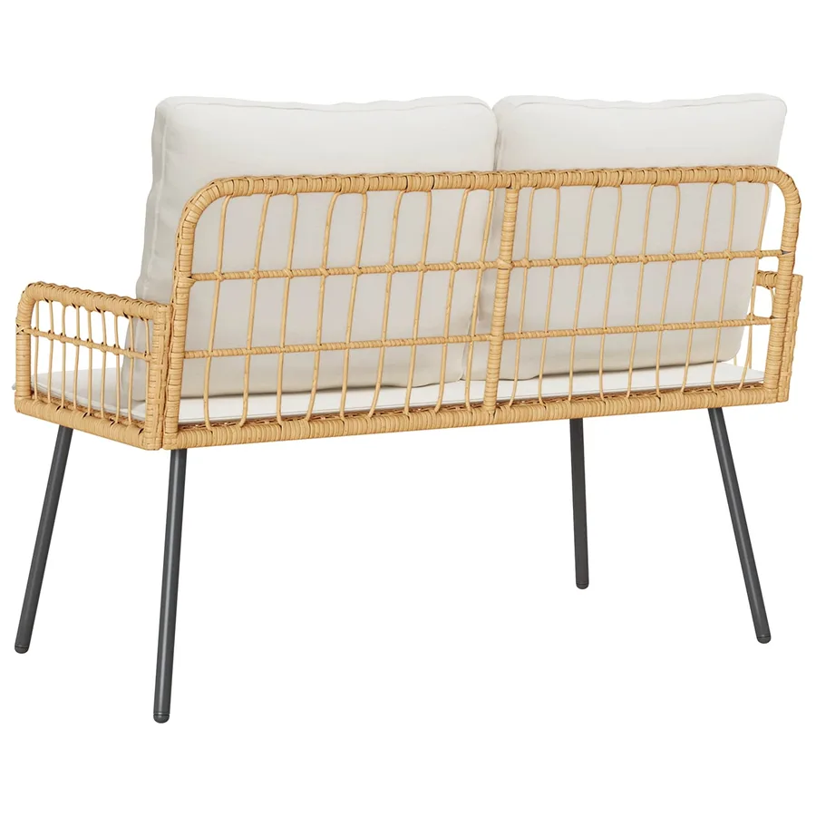 Banc de jardin avec coussin Nature 114 x 64 x 90cm Acier - 4