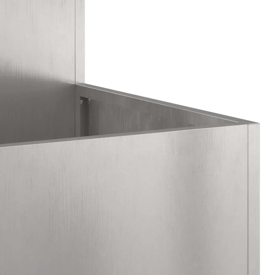 Cache-pot de jardin Argent 100 x 100 x 48 cm Acier inoxydable - 9