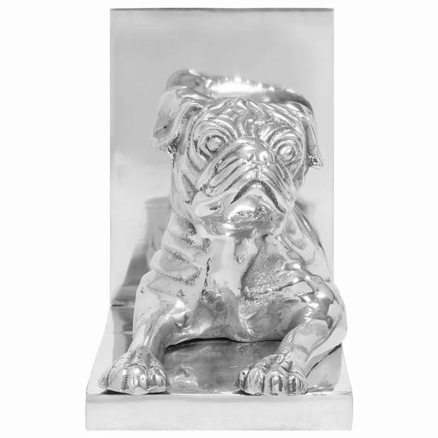 Serre-livres 2 pcs Argenté 12 x 15 x 18 cm Aluminium - 6