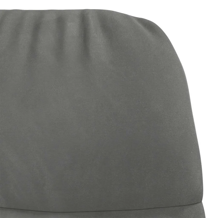 Fauteuil à bascule velours gris foncé - 6