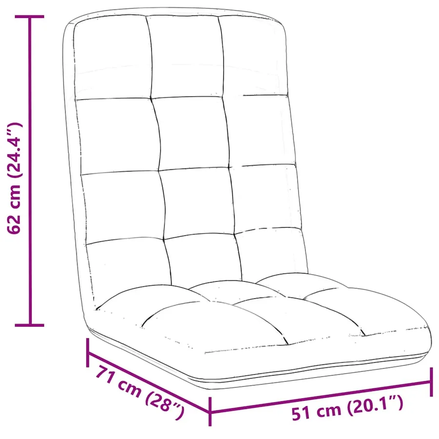Chaise de sol pliante Gris nuage 71x51x62 cm tissu - 10