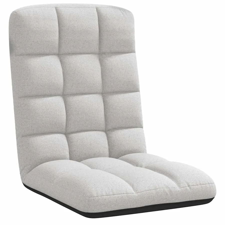 Chaise de sol pliante Gris nuage 71x51x62 cm tissu - 2