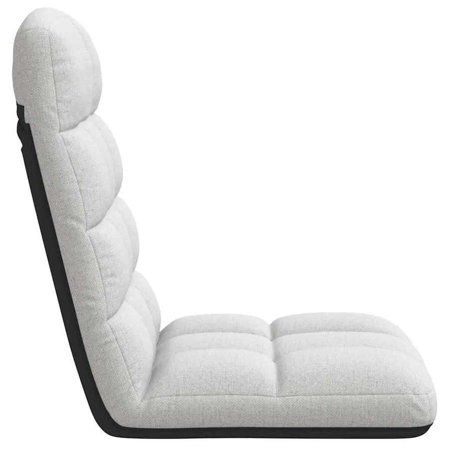 Chaise de sol pliante Gris nuage 71x51x62 cm tissu - 5