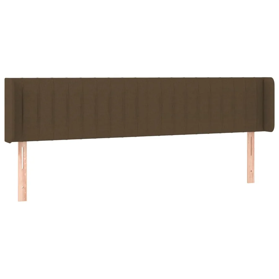 Tête de lit à LED Marron foncé 163x16x78/88 cm Tissu - 3