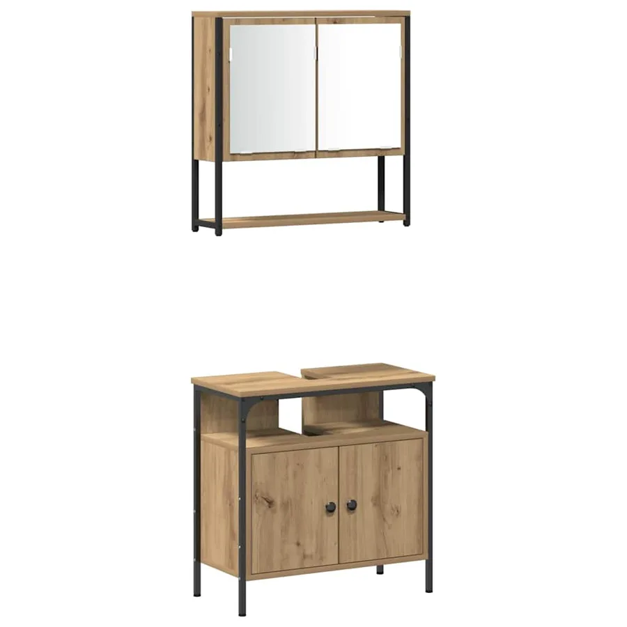 Ensemble de mobilier de salle de bain 3 pc Marron - 6