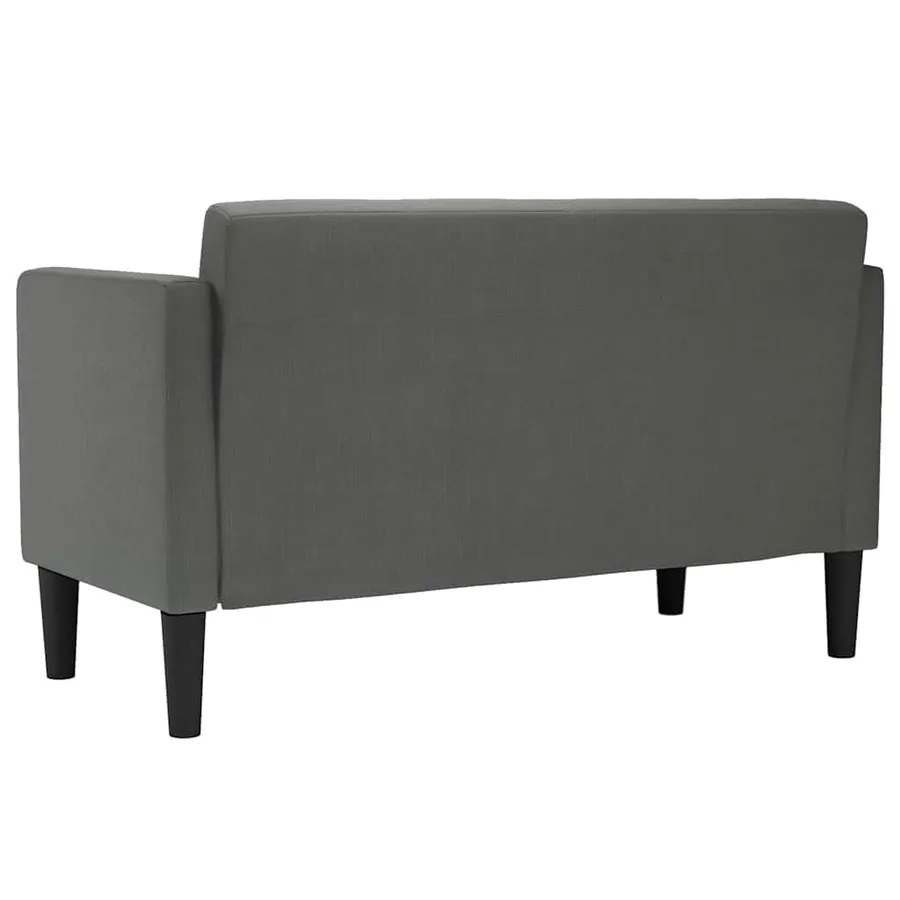 Canapé deux places gris foncé 111 cm en tissu - 5